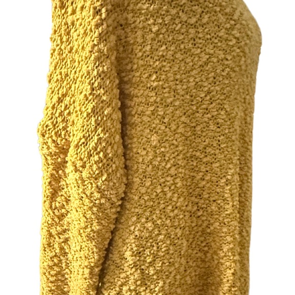 ANDREE BY UNIT Mustard Crew Neck‎ Popcorn Sweater Size Large - Picture 3 of 3